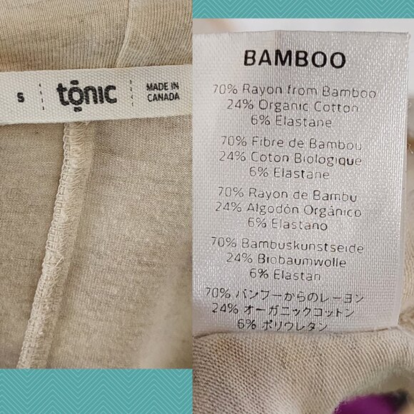 Tonic Ivory Beige Bamboo Organic Cotton Stretch Open Cardigan - Picture 4 of 4